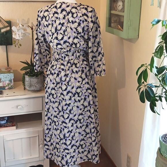 ON-34TH Cotton Floral Dress. Retro. Cotton Cool. Garden Party - Picture 9 of 13